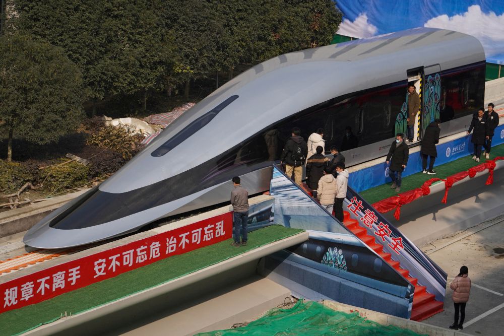 People in China can now discover the first magnetic levitation train models presented by CRRC. u00e2u20acu201d AFP  pic