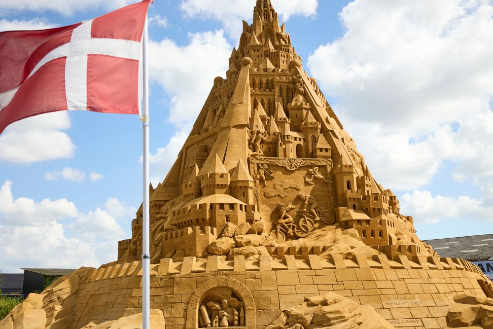 The world's tallest sand sculpture is seen in Blokhus, Denmark July 7, 2021. u00e2u20acu201d Reuters pic 