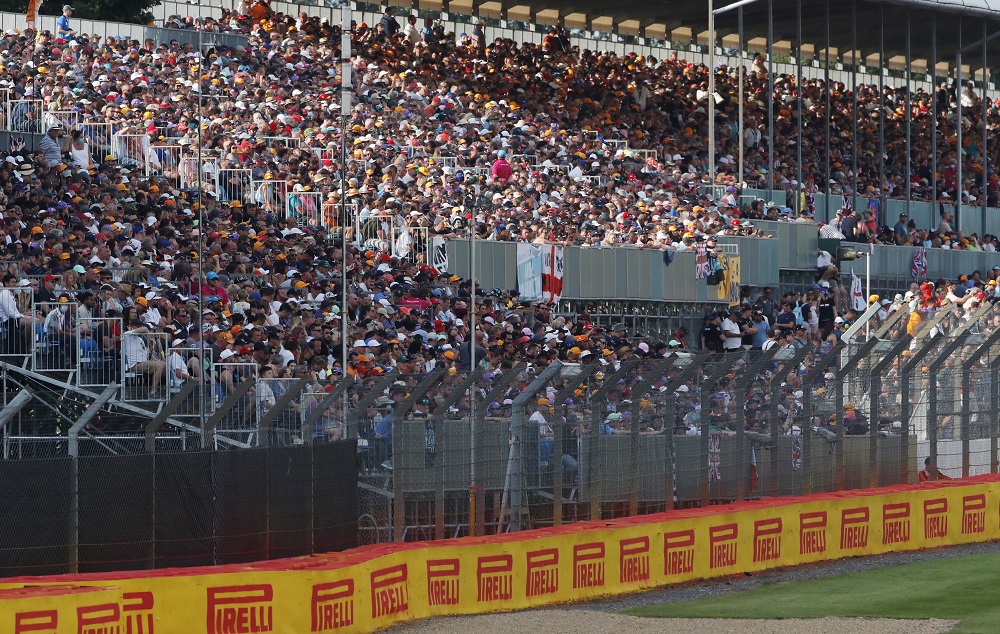 A general view of fans in the stands at the Silverstone Circuit July 17, 2021. u00e2u20acu2022 Reuters pic