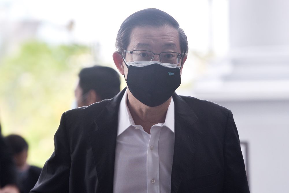 Former Penang chief minister Lim Guan Eng arrives at the Kuala Lumpur High Court on July 14, 2021. u00e2u20acu201d Picture by Miera Zulyana