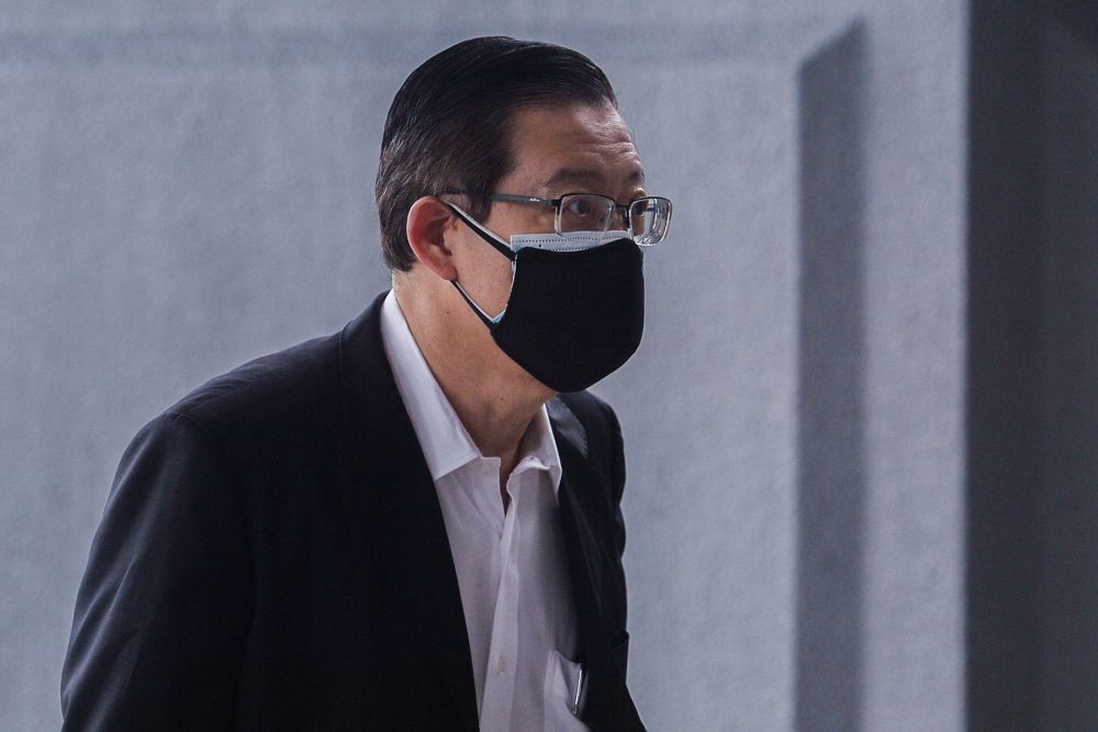 Former Penang chief minister Lim Guan Eng arrives at the Kuala Lumpur High Court on July 14, 2021. u00e2u20acu201d Picture by Miera Zulyana