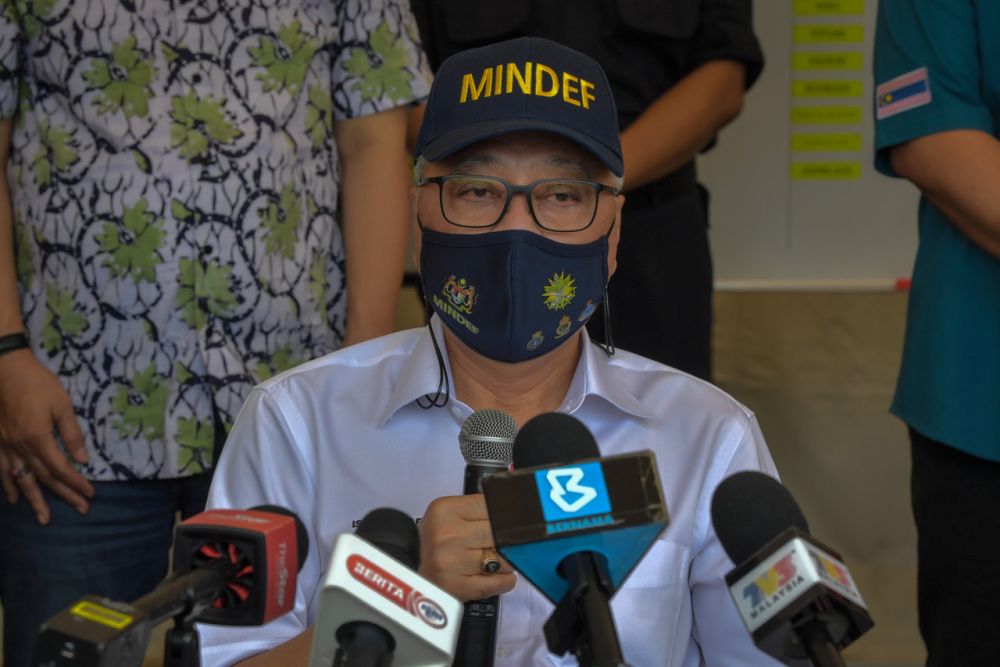 Deputy Prime Minister Datuk Seri Ismail Sabri Yaakob addresses a press conference during a visit to the Kerinchi PPR in Kuala Lumpur July 11, 2021. u00e2u20acu201d Bernama pic