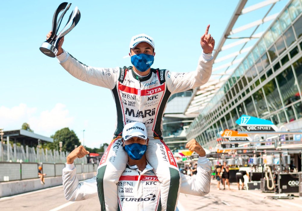 The 28-year-old racer and his partner from Indonesia, Sean Galael, representing Jota Racing, completed 125 rounds in four hours, one minute and 31.344 seconds for third place at the European Le Mans Series (ELMS). u00e2u20acu201d Picture from Twitter/@jazemanjaafar