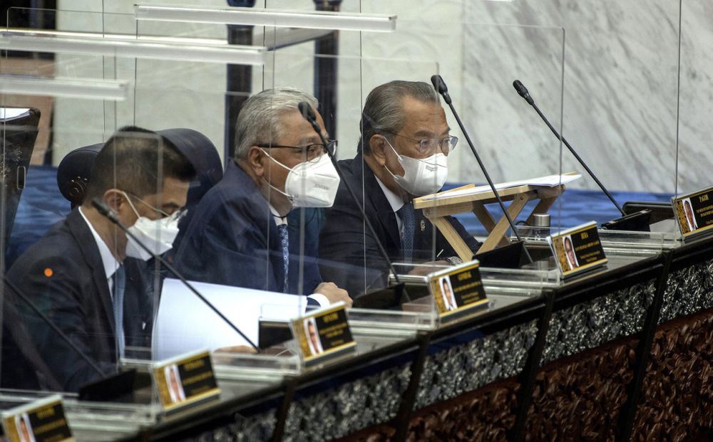Prime Minister Tan Sri Muhyiddin Yassin is pictured at Dewan Rakyat during a special Parliament sitting in Kuala Lumpur July 26, 2021. u00e2u20acu201d Bernama pic