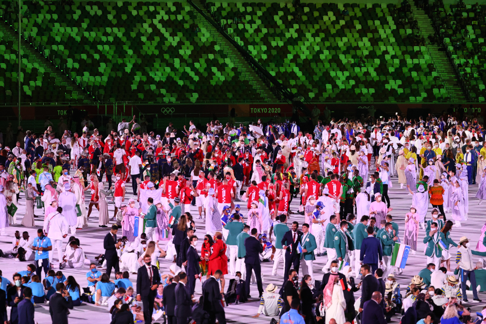 The athletes’ parade at the opening ceremony. — Reuters pic 