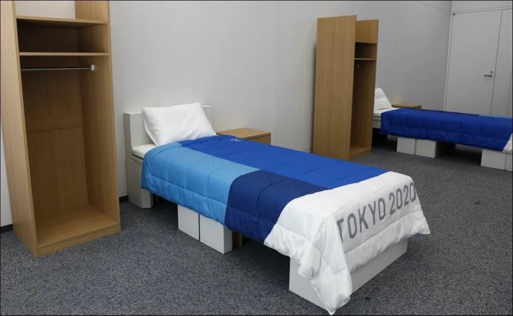 Organisers of the Tokyo Olympics said the beds in the village can hold up to 200 kilogrammes. u00e2u20acu201d Picture via Twitter