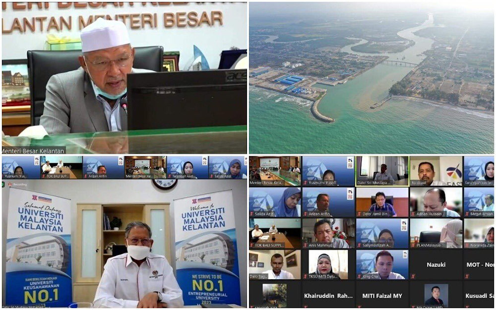 The ECERDC said the decision was made during the Tok Bali Development Committeeu00e2u20acu2122s second meeting held virtually today, jointly chaired by the Kelantan Mentri Besar Datuk Ahmad Yakob and Datuk Seri Mustapa Mohamed. u00e2u20acu201d Picture via Twitter/Bernama