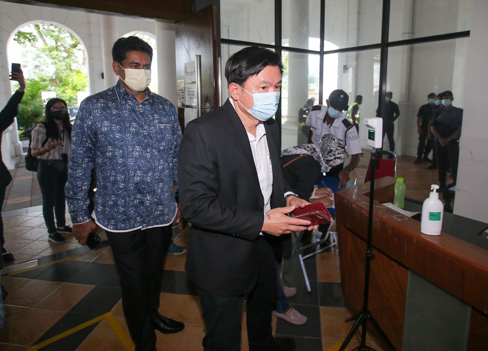 Paul Yong arrives at the Ipoh High Court July 13. 2021. u00e2u20acu201d Picture by Farhan Najib