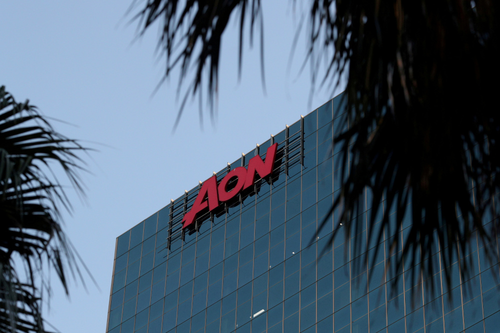An office building with the Aon logo is seen amid the easing of the coronavirus disease (Covid-19) restrictions in the Central Business District of Sydney June 3, 2020. u00e2u20acu201d Reuters pic