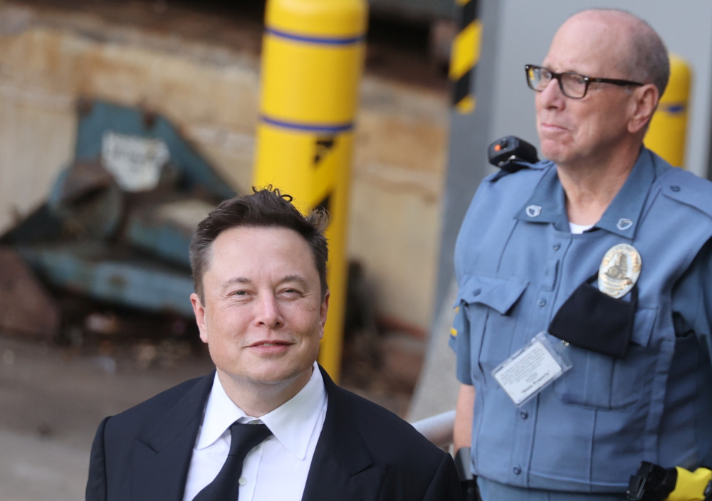 Tesla CEO Elon Musk departs after taking the stand to defend Tesla Incu00e2u20acu2122s 2016 deal for SolarCity in a case before the Delaware Court of Chancery in Wilmington, Delaware July 12, 2021. u00e2u20acu201d Reuters pic