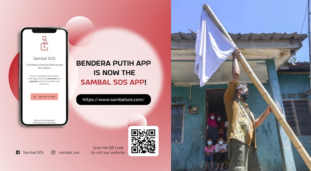 Sidharrth, Mak, and Pang built the app to crowdsource information on food banks and places where people need aid. u00e2u20acu201d Pictures courtesy of Sambal SOS and Bernama