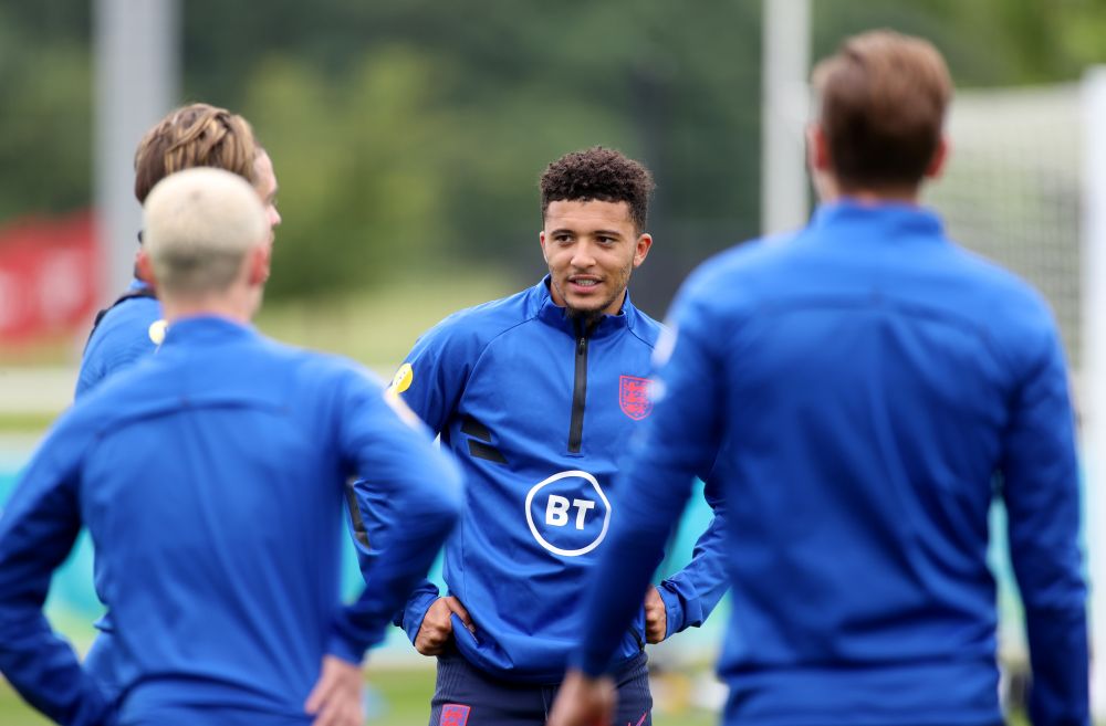 England's Jadon Sancho during training at St. George's Park, Burton upon Trent June 24, 2021. u00e2u20acu2022 Reuters picnn