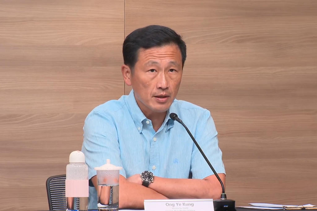 Health Minister Ong Ye Kung said that he had received several questions on why the government has imposed tighter regulations again to control Covid-19 when it had earlier outlined plans for Singapore to live with the disease. u00e2u20acu2022 Mediacorp pic