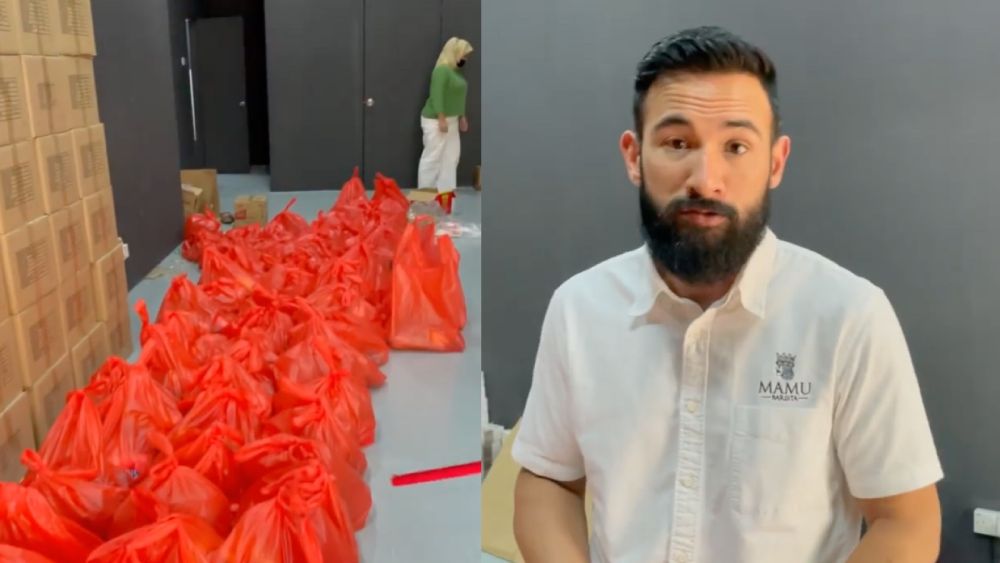 Sharnaaz said the grocery packs can tide over a family for a week or two. u00e2u20acu201d Screengrabs via Instagram/sharnaazahmad