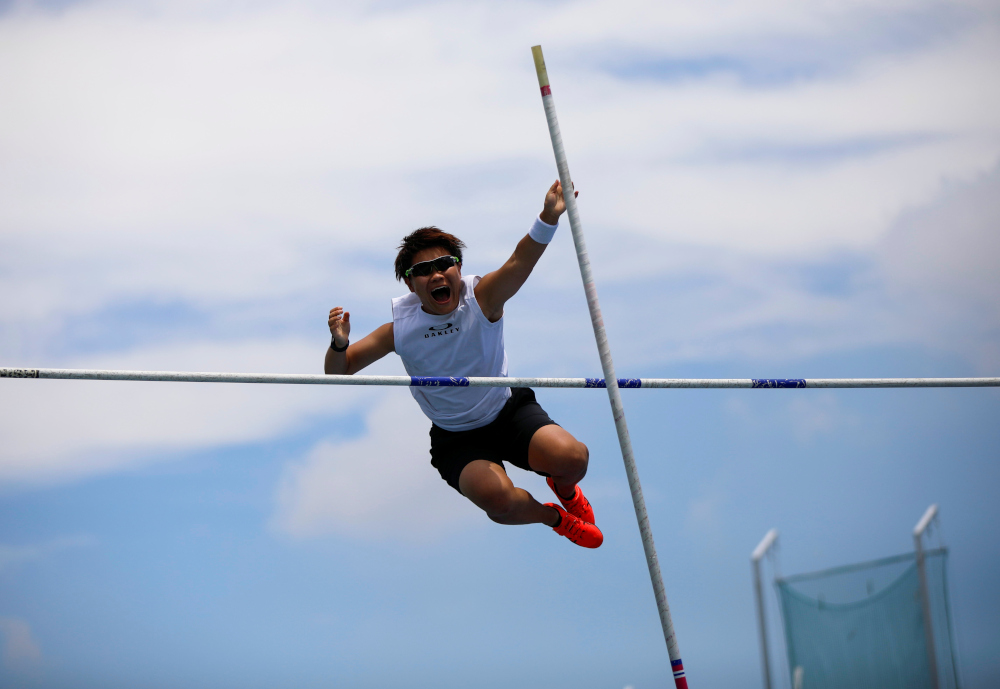 So Sato, 25, a deaf and transgender pole vaulter, works out during a camp training with other deaf athletes in Utsunomiya, north of Tokyo, Japan July 10, 2021. u00e2u20acu201d Reuters pic 