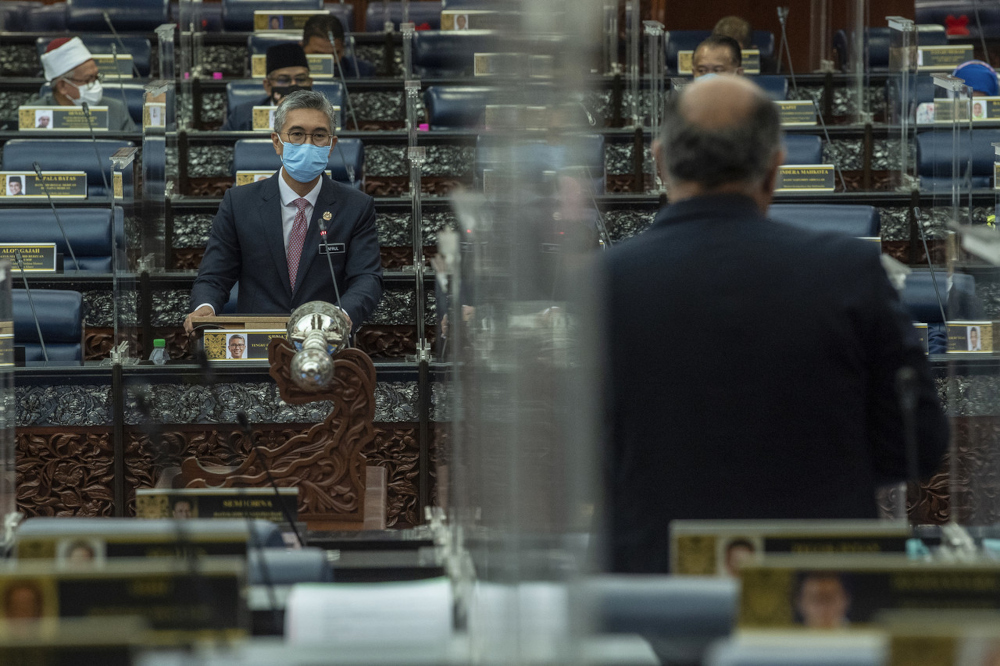 Finance Minister Datuk Seri Tengku Zafrul Abdul Aziz in Parliament, July 26, 2021. u00e2u20acu201d Bernama pic 