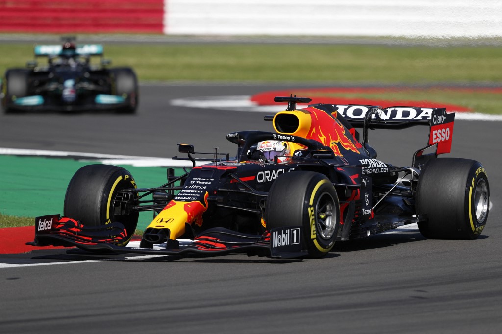 Red Bullu00e2u20acu2122s Dutch driver Max Verstappen drives during the sprint session of the Formula One British Grand Prix at Silverstone motor racing circuit in Silverstone, England, July 17, 2021. u00e2u20acu201d AFP pic