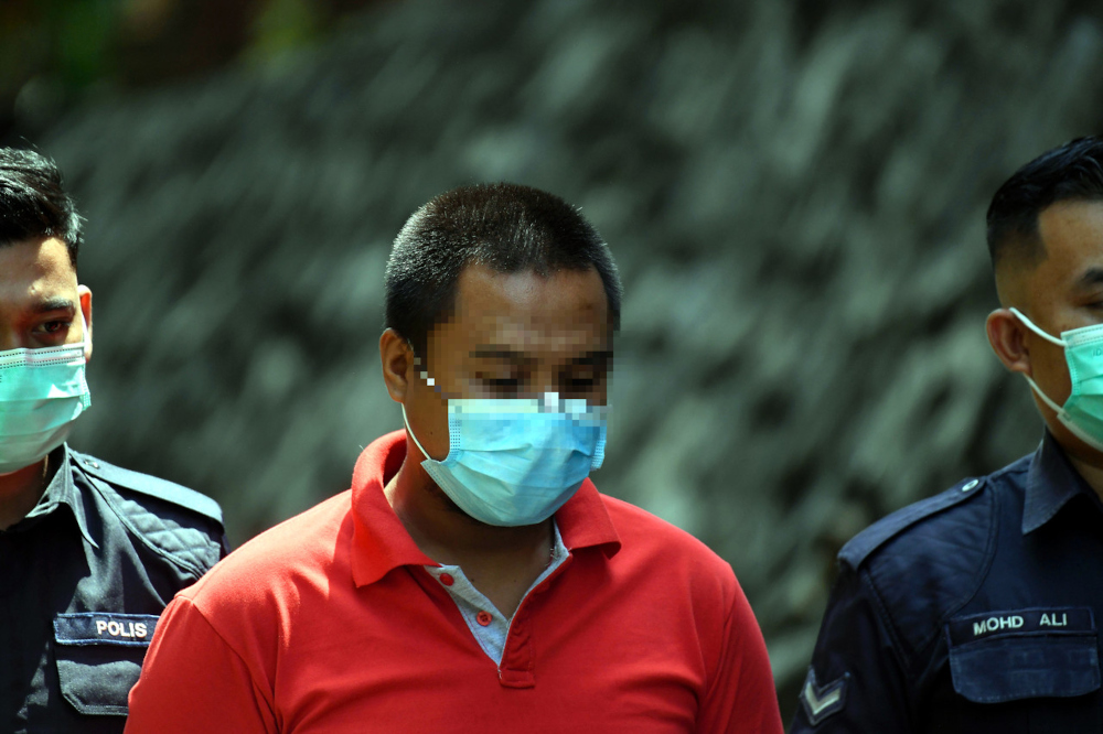 The 27-year-old accused, who pleaded guilty to two counts of raping his wifeu00e2u20acu2122s niece, at the Sessions Court in Temerloh, July 26, 2021. u00e2u20acu201d Bernama pic 