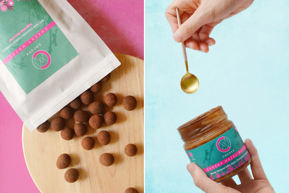 Bright, vibrant colours form an integral part of Cocova’s branding.