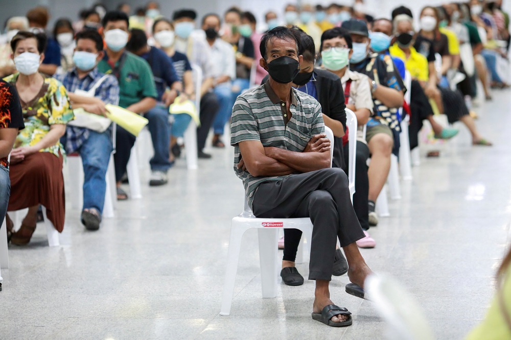 People queue at the Central Vaccination Centre as Thailand begins offering first doses of the AstraZeneca vaccine to at-risk groups amid the coronavirus outbreak in Bangkok July 26, 2021. u00e2u20acu201d Reuters pic