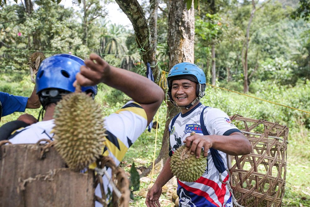 Since the start of the durian season in June, Syafiq said eight of them would collect durians twice a day, 7am and 5pm, before selling it at Pasir Pinji Market and SMK Seri Ampang.