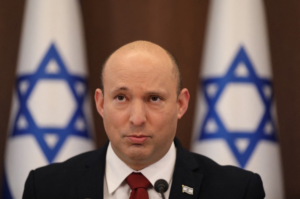 Israel's Prime Minister Naftali Bennett attends the weekly cabinet meeting in Jerusalem August 1, 2021. u00e2u20acu201d AFP pic