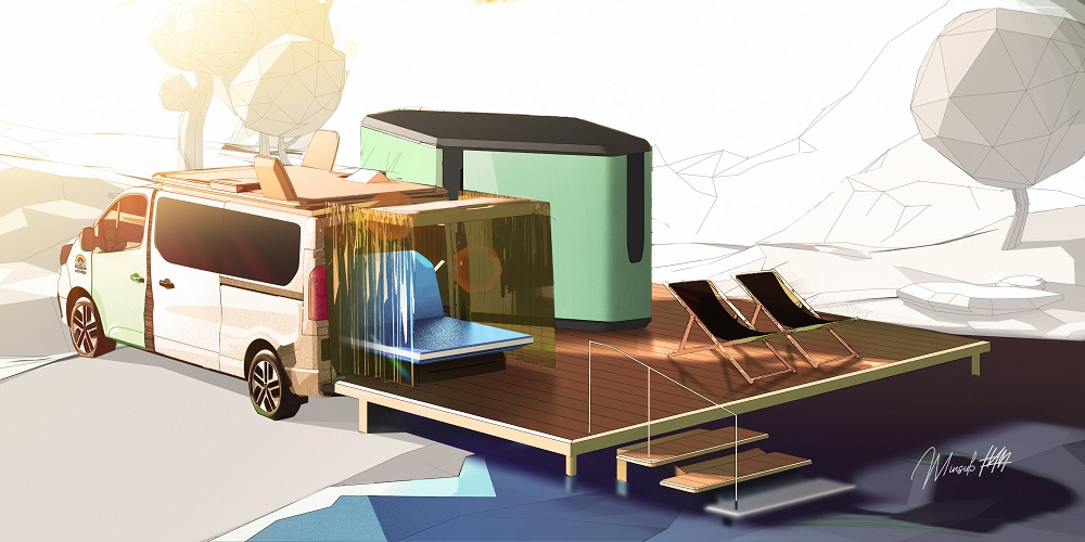 The Renault Hippie Caviar Hotel is likely to attract a lot of attention at the upcoming Dusseldorf Caravan Salon (Germany). u00e2u20acu201d Picture courtesy of Groupe Renault / Direction Design via ETX Studio