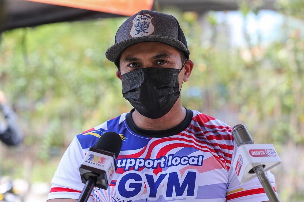 Gymnasium Entrepreneurs Association secretary Azlan Supian Kumar speaks to Malay Mail in Ampang August 23, 2021. — Picture by Yusof Mat Isa