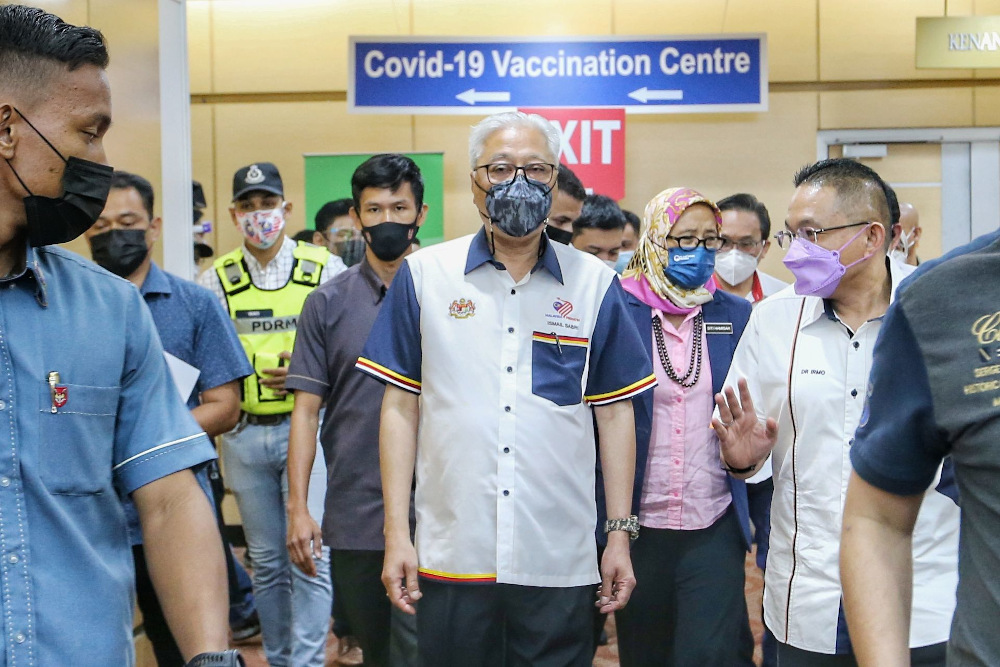 Prime Minister Datuk Seri Ismail Sabri Yaakob is pictured at WTC mega vaccine centre in Kuala Lumpur August 29, 2021. u00e2u20acu201d Picture by Ahmad Zamzahuri