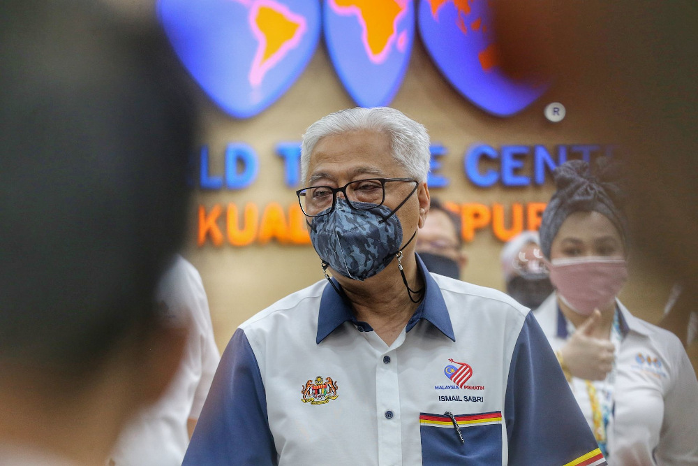 Prime Minister Datuk Seri Ismail Sabri Yaakob is pictured at WTC mega vaccine centre in Kuala Lumpur August 29, 2021. u00e2u20acu201d Picture by Ahmad Zamzahuri