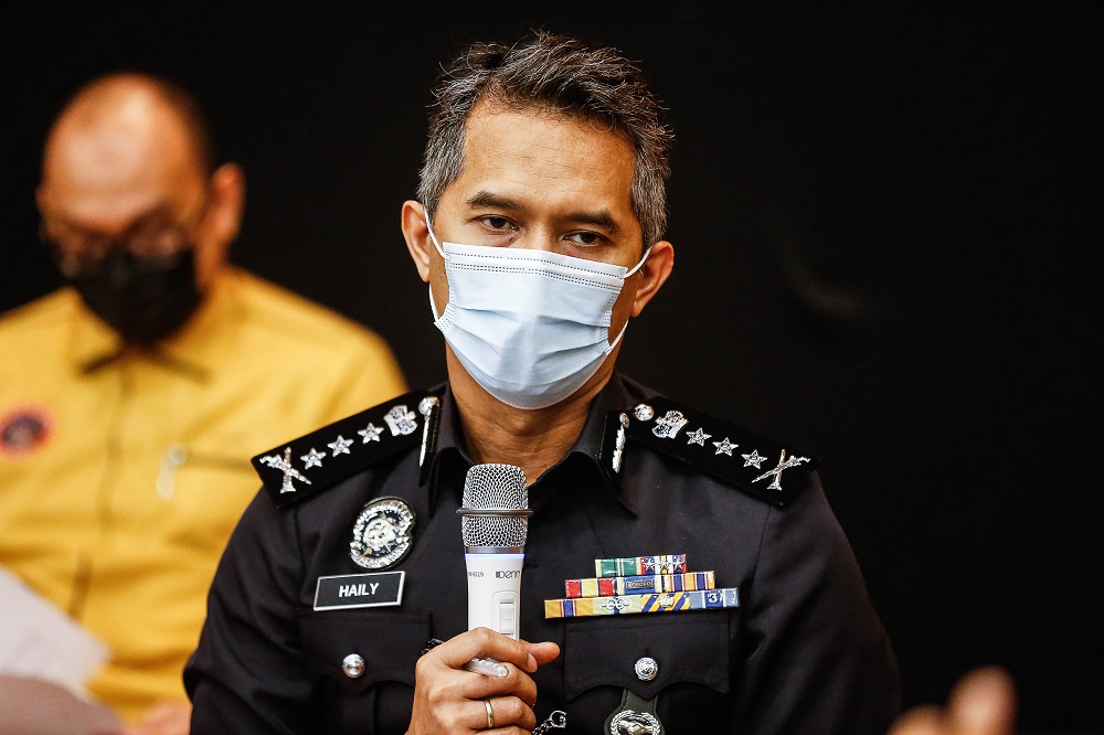 Penang CPO Datuk Mohd Shuhaily Mohd Zain speaks to the press during the press conference with National Security Council at Komtar in George Town August 30, 2021. u00e2u20acu201d Picture by Sayuti Zainudin