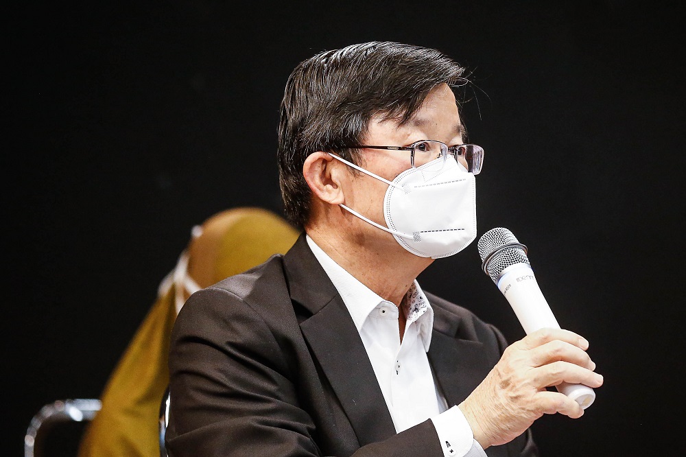 Penang Chief Minister Chow Kon Yeow during a press conference at Komtar in George Town August 30, 2021. u00e2u20acu201d Picture by Sayuti Zainudin