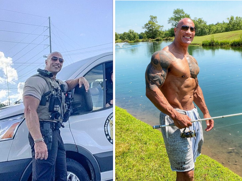 Wrestling superstar and celebrity, Dwayne u00e2u20acu02dcThe Rocku00e2u20acu2122 Johnson has found his doppelganger and their resemblance are uncanny. u00e2u20acu201dPhoto courtesy of Facebook/ Morgan County Sheriff's Office and Dwayne The Rock Johnson 