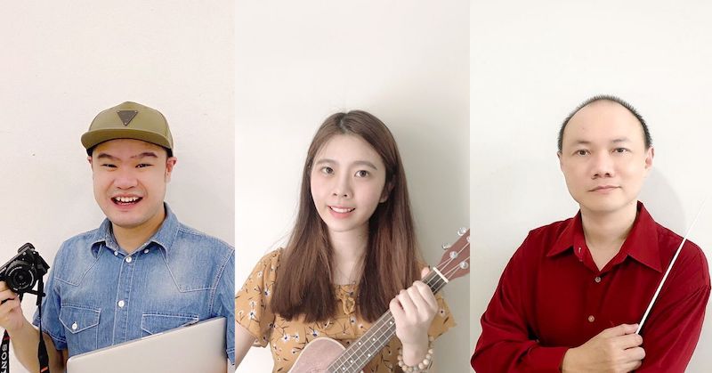 The founders of the Virtual Community Orchestra Malaysia (VCOM),  (from left) Justin Chew Kah Kin, Jeanie Ooi Hee Sun and Leonard Yeap Lin Soon. u00e2u20acu201d Picture courtesy of VCOM