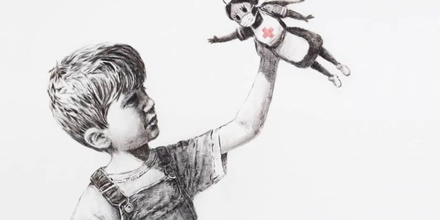 Last March, a work by Banksy honouring caregivers fetched a record u00c2u00a314.4 million (RM85 million). u00e2u20acu201d Photograph courtesy of  Banksy/Instagramnn