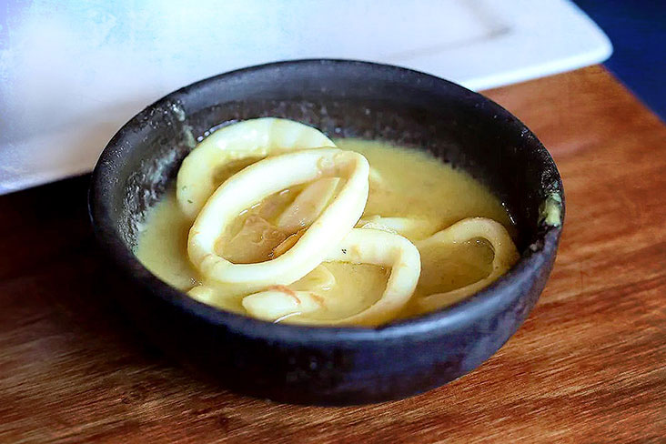 Hot, garlicky squid brings out the best of the ocean in its broth.