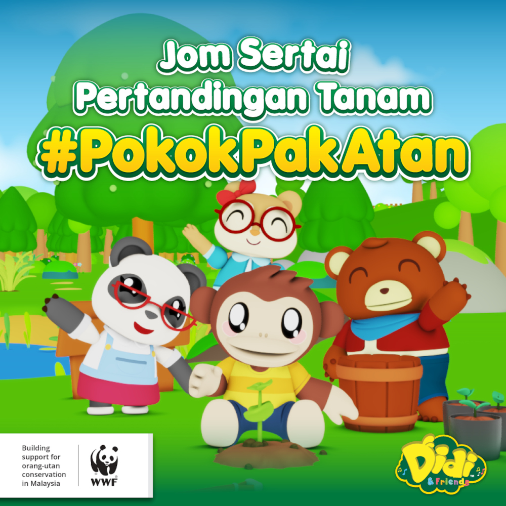 To encourage their fans to take action in saving the home of the Orang Utan, Didi & Friends is also inviting their fans to join in the #PokokPakAtan contest in conjunction with the launch of the song. — Photo courtesy of Astro Malaysia