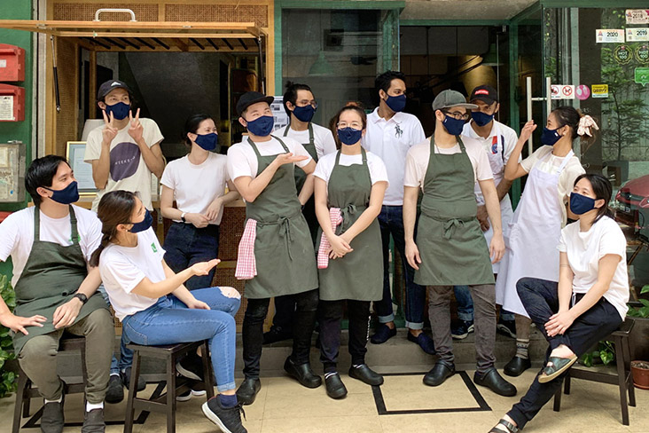 Terrific teamwork: The passionate front of house and kitchen crew.