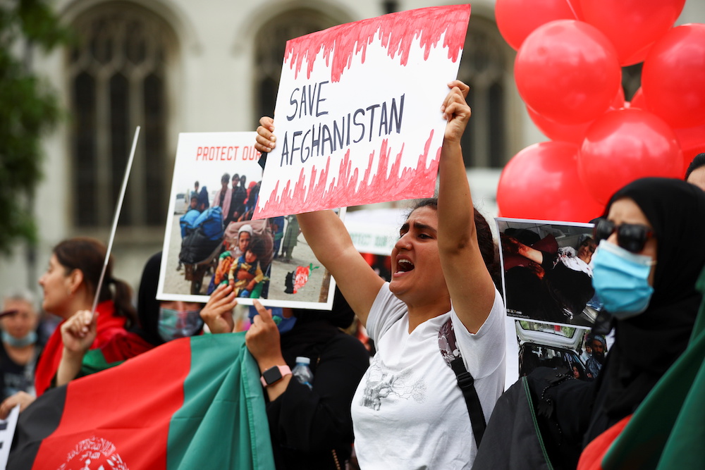 Thousands rally in London decrying Taliban takeover | Malay Mail