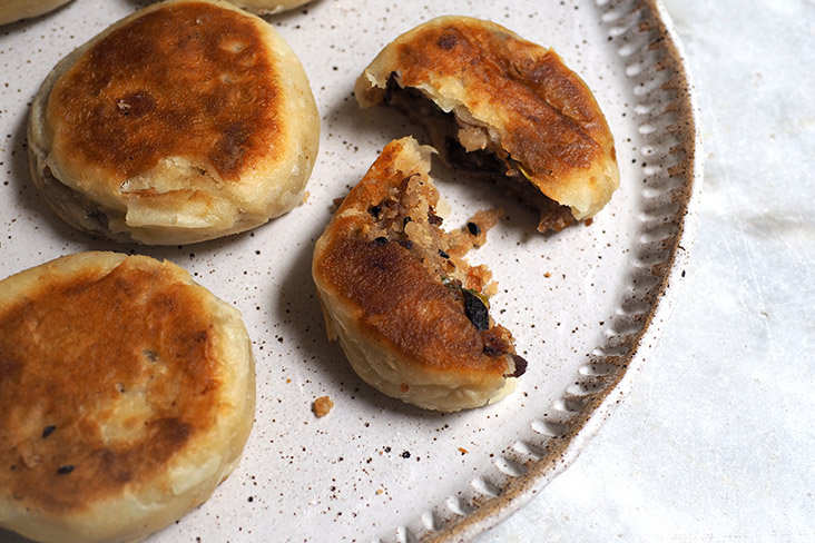 If you seek tradition, try these Foochow mooncakes from Ayer Tawar's SiewHua Biscuit that has savoury pork mince, pork skin and sesame seeds with flaky pastry