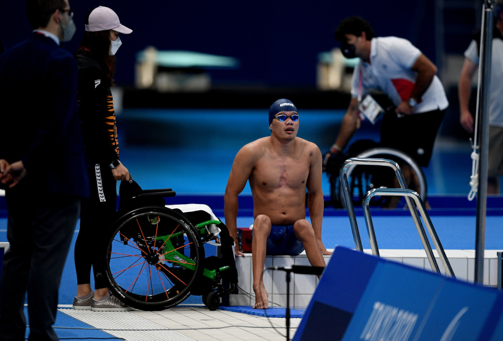 National paralympic swimmer Muhammad Nur Syaiful Zulkafli after the menu00e2u20acu2122s 100 metre (m) freestyle S5 final at the Tokyo 2020 Paralympic Games at the Tokyo Aquatic Centre, August 26, 2021. u00e2u20acu201d Bernama picnn