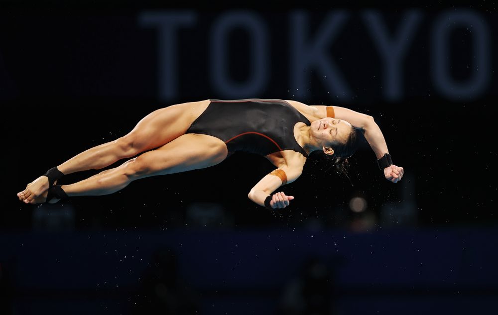 Pandelela Pamg of Malaysia in action during the women's 10m platform semifinals at the Tokyo Aquatics Centre August 5, 2021. u00e2u20acu201d Reuters picnn