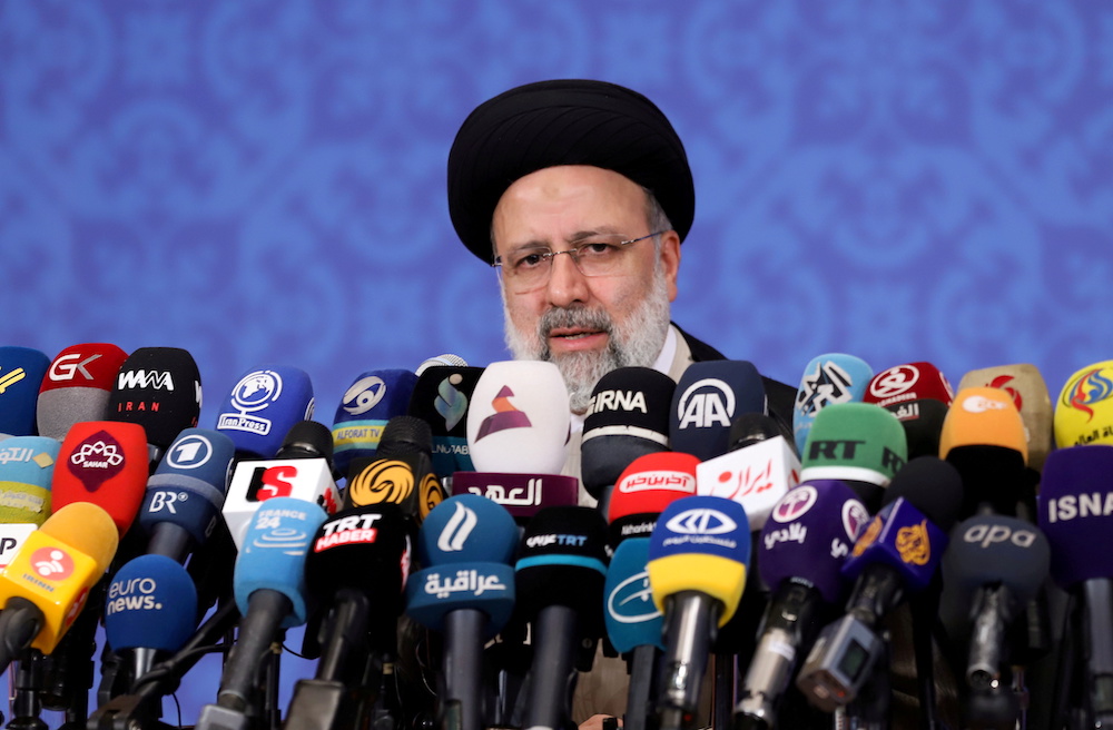 Ebrahim Raisi, who assumed office as Iranu00e2u20acu2122s president this month, speaks during a news conference in Tehran, Iran June 21, 2021. u00e2u20acu2022 Reuters pic