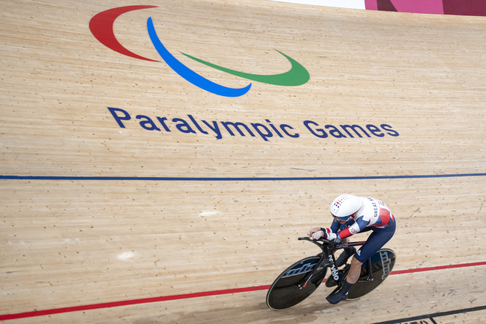 Britainu00e2u20acu2122s Sarah Storey competes in the womenu00e2u20acu2122s C5 3000m individual pursuit cycling event during the Tokyo 2020 Paralympic Games at Izu Velodrome in Izu, August 25, 2021. u00e2u20acu201d AFP pic 
