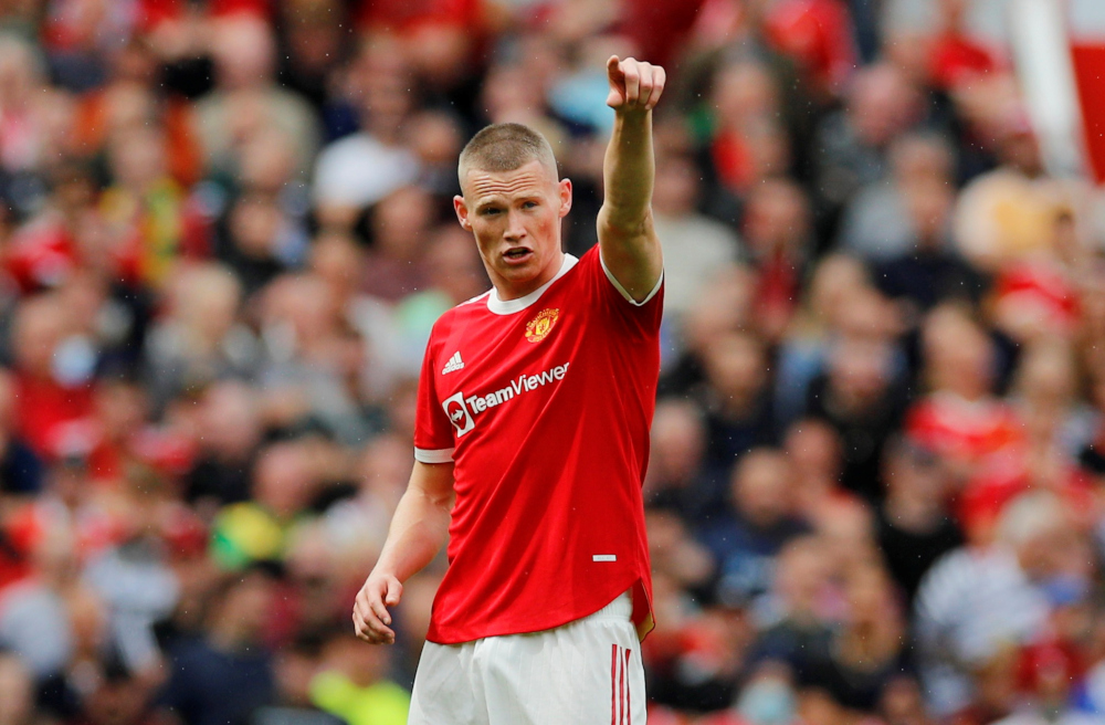 Manchester Unitedu00e2u20acu2122s Scott McTominay during a match against Leeds United at Old Trafford, Manchester, August 14, 2021. u00e2u20acu201d Reuters pic 