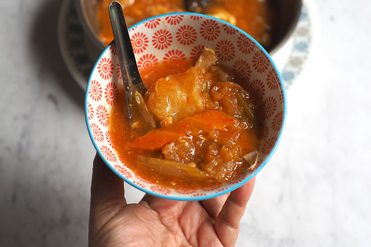 If you love appetising flavours, this Foochow fish maw soup is perfect with its slight sourish notes 