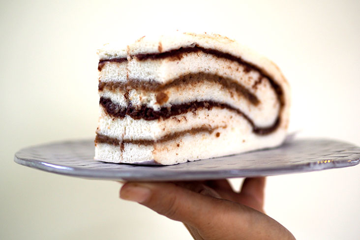 Soft fluffy pillow buns are layered with red bean paste and peanut paste to create a nice breakfast or afternoon teatime treat