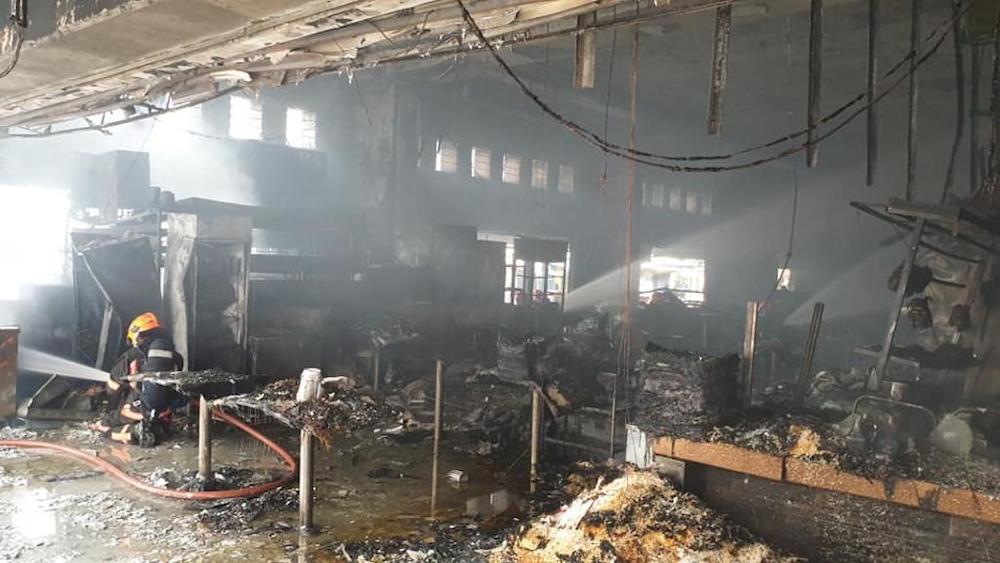 Firefighters managed to put out the fire in under an hour. u00e2u20acu201d Picture courtesy of Singapore Civil Defence Force/Facebooknn