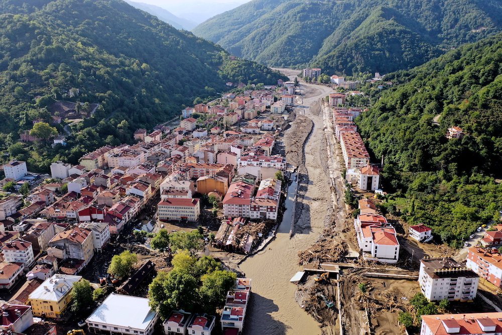 An aerial view of Bozkurt after the area was hit by flash floods that swept through towns in the Turkish Black Sea region, in Kastamonu province, Turkey, August 14, 2021. Picture taken with a drone. u00e2u20acu201d Reuters pic