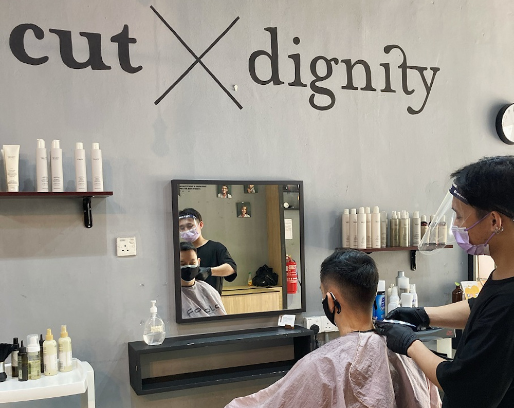 Free haircuts for fully vaccinated individuals. u00e2u20acu201d Photo courtesy of Cut X Dignity 